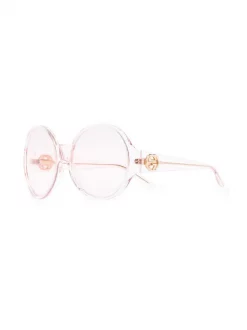 Gucci Eyewear PINK-PINK-PINK Lunettes De Soleil GG à Monture Ronde Femme -Gucci Eyewear Soldes 2022 16844700 35959071 600
