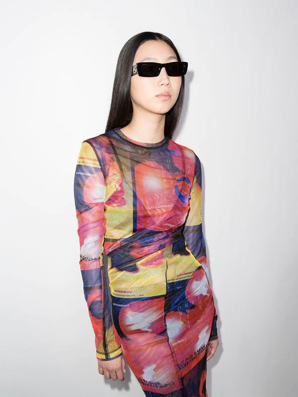 ( Nouvelle Collection ) Gucci Eyewear Lunettes De Soleil à Monture Rectangulaire Black-black-grey 6 ( Nouvelle Collection ) Gucci Eyewear Lunettes De Soleil à Monture Rectangulaire Black-black-grey – Image 6