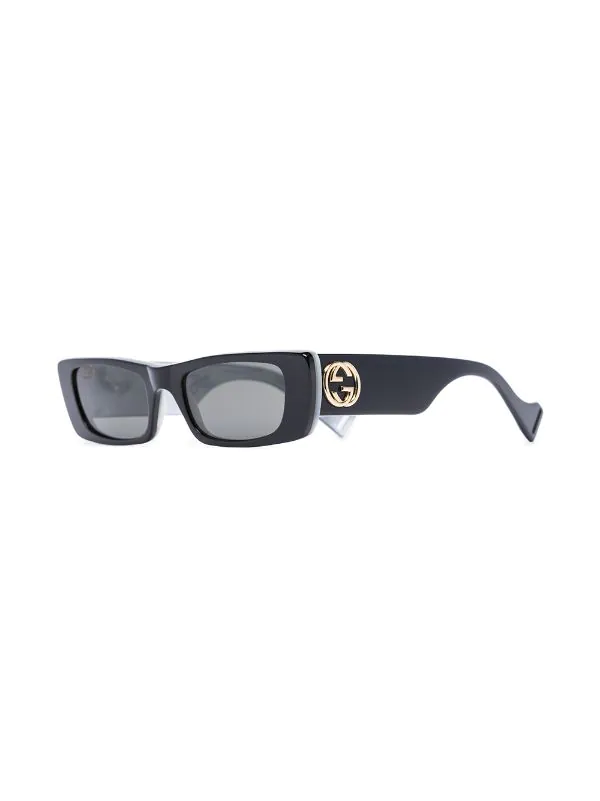 ( Nouvelle Collection ) Gucci Eyewear Lunettes De Soleil à Monture Rectangulaire Black-black-grey 3 ( Nouvelle Collection ) Gucci Eyewear Lunettes De Soleil à Monture Rectangulaire Black-black-grey – Image 3