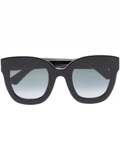 Gucci Eyewear Black-black-grey Lunettes De Soleil à Monture Carrée Femme