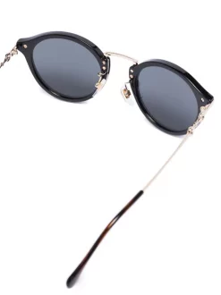 Gucci Eyewear BLACK-GOLD-GREY Lunettes De Soleil à Monture Ronde Femme -Gucci Eyewear Soldes 2022 16845230 34871858 600
