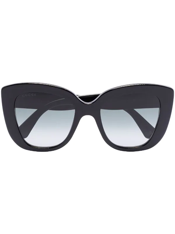 Gucci Eyewear Black-black-grey Lunettes De Soleil à Monture Oversize Femme 1 Gucci Eyewear Black-black-grey Lunettes De Soleil à Monture Oversize Femme
