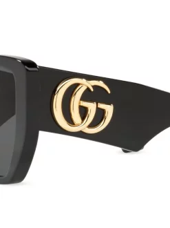 Gucci Eyewear 1160L1 BLACK COPPER Lunettes De Soleil GG à Monture Carrée Femme -Gucci Eyewear Soldes 2022 16866315 33820286 600