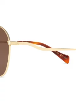 Gucci Eyewear Lunettes De Soleil à Monture Aviateur 2300D1 GOLD -Gucci Eyewear Soldes 2022 16866317 33820289 600