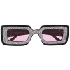 Gucci Eyewear 001 BLACK Lunettes De Soleil à Monture Rectangulaire Femme