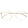 Gucci Eyewear 006 GOLD Lunettes De Vue à Monture Ronde Femme
