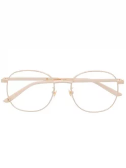 Gucci Eyewear 006 GOLD Lunettes De Vue à Monture Ronde Femme