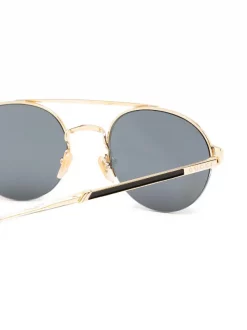 Gucci Eyewear Lunettes De Soleil à Monture Aviateur GOLD-GOLD-GREY -Gucci Eyewear Soldes 2022 16899346 34134165 600