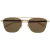 Gucci Eyewear 002 BROWN Lunettes De Soleil Bicolores à Monture Aviateur Homme