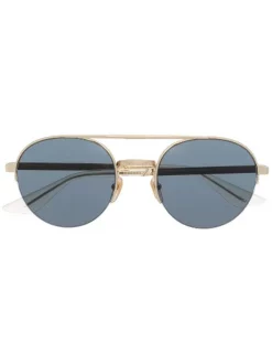 Gucci Eyewear Lunettes De Soleil Bicolores à Monture Aviateur BLACK