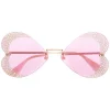 Gucci Eyewear Lunettes De Soleil à Ornements En Cristal PINK