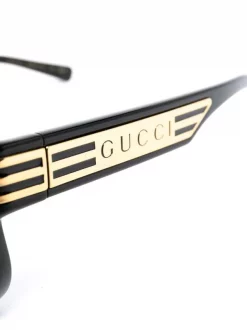 Gucci Eyewear Lunettes De Soleil à Monture Oversize 001 BLACK -Gucci Eyewear Soldes 2022 16906957 34251272 600