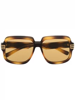 Gucci Eyewear Lunettes De Soleil Ă Monture Oversize Homme