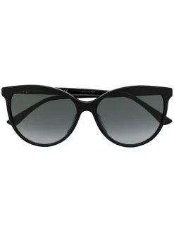 Gucci Eyewear Lunettes De Soleil à Bandes Web Femme