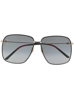 Gucci Eyewear Lunettes De Soleil GG à Monture Rectangulaire Femme