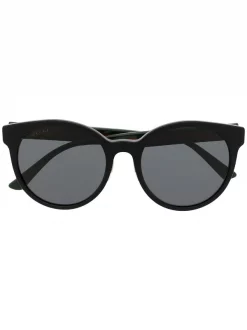 Gucci Eyewear Lunettes De Soleil à Bandes Web Femme