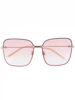 Gucci Eyewear Lunettes De Soleil à Monture Carrée Oversize 5