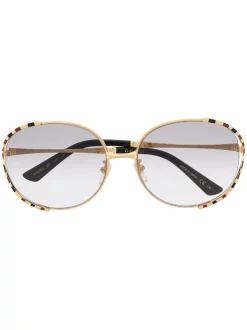 Gucci Eyewear Lunettes De Soleil à Monture Oversize Femme