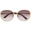 Gucci Eyewear Lunettes De Soleil à Monture Oversize Femme