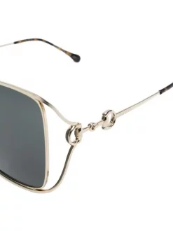 Gucci Eyewear Lunettes De Soleil Horsebit à Monture Oversize Femme -Gucci Eyewear Soldes 2022 17243301 35244956 600