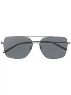 Gucci Eyewear 8112 Silver Lunettes De Soleil à Monture Aviateur Femme