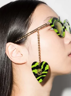 ( Nouvelle Collection ) Gucci Eyewear 006 52 GREEN-GOLD-GREEN Lunettes De Soleil à Monture Papillon Femme -Gucci Eyewear Soldes 2022 17347808 38365312 600