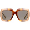 Gucci Eyewear 2923 Brown Lunettes De Soleil à Monture Carrée Femme