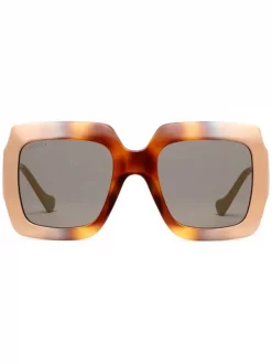 Gucci Eyewear 2923 Brown Lunettes De Soleil à Monture Carrée Femme