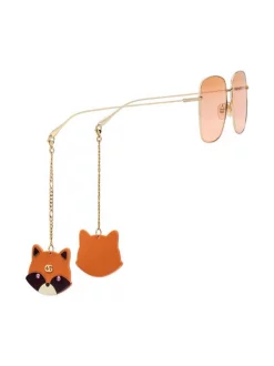 Gucci Eyewear Lunettes De Soleil à Monture Carrée 8057 GOLD -Gucci Eyewear Soldes 2022 17349451 35811700 600