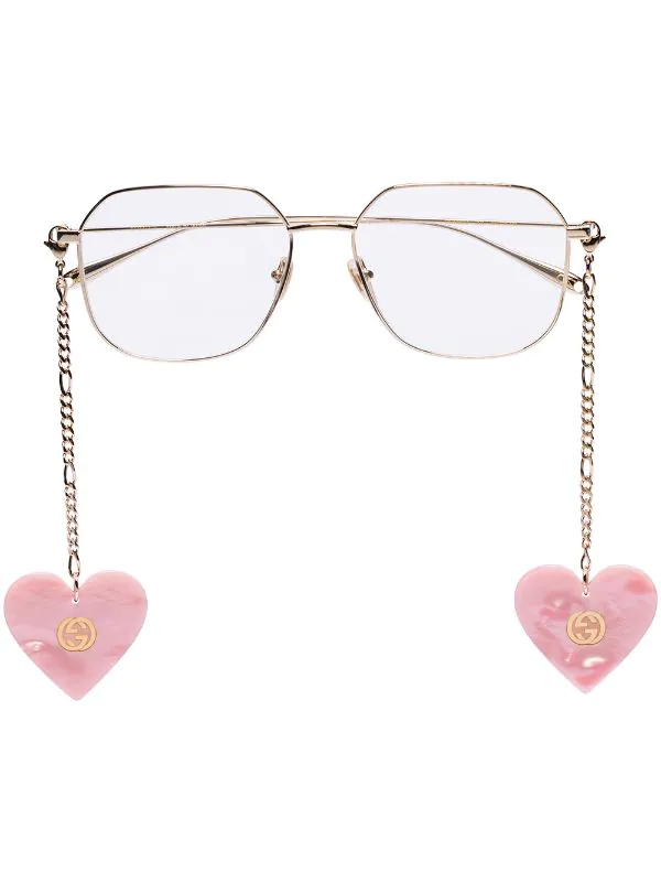 Gucci Eyewear 004 56 GOLD-GOLD-TRANSPARENT Lunettes De Vue à Monture Carrée Femme 1 Gucci Eyewear 004 56 GOLD-GOLD-TRANSPARENT Lunettes De Vue à Monture Carrée Femme