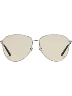 Gucci Eyewear Lunettes De Soleil à Monture Aviateur 8174