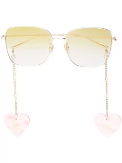 Gucci Eyewear Lunettes De Soleil à Monture Carrée 004 GOLD