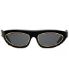 Gucci Eyewear 1012 - BLACK/LIGHT GREY Lunettes De Soleil Mask à Monture Papillon Femme