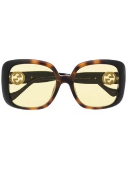 Gucci Eyewear Lunettes De Soleil à Monture Carrée Femme
