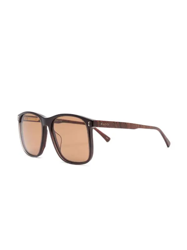 ( Nouvelle Collection ) Gucci Eyewear Lunettes De Soleil à Monture Carrée BROWN-BROWN-BROWN 003 2 ( Nouvelle Collection ) Gucci Eyewear Lunettes De Soleil à Monture Carrée BROWN-BROWN-BROWN 003 – Image 2