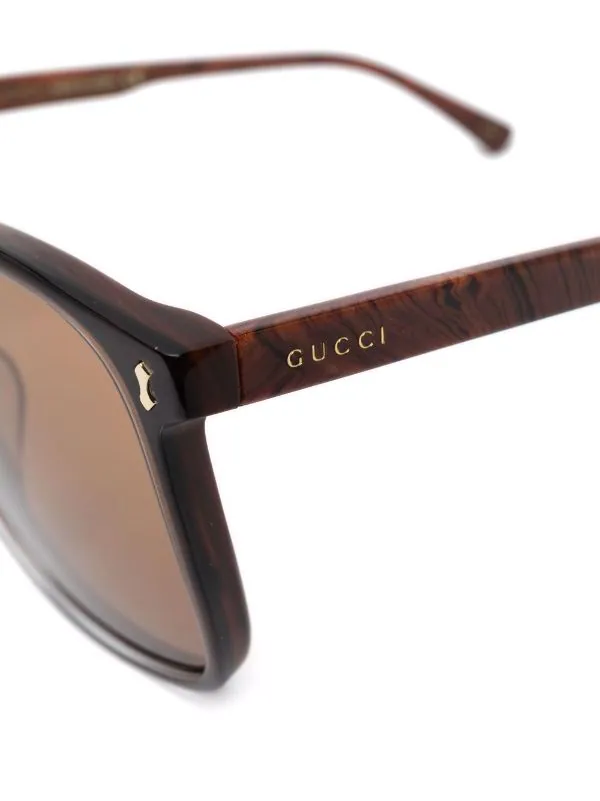 ( Nouvelle Collection ) Gucci Eyewear Lunettes De Soleil à Monture Carrée BROWN-BROWN-BROWN 003 3 ( Nouvelle Collection ) Gucci Eyewear Lunettes De Soleil à Monture Carrée BROWN-BROWN-BROWN 003 – Image 3