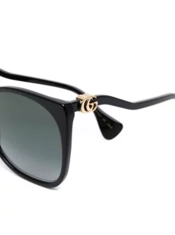( Nouvelle Collection ) Gucci Eyewear Lunettes De Soleil 60 Mm à Monture Carrée 001 BLACK -Gucci Eyewear Soldes 2022 17436334 36120775 600