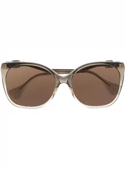 Gucci Eyewear Lunettes De Soleil à Monture Papillon Oversize 002 GREY
