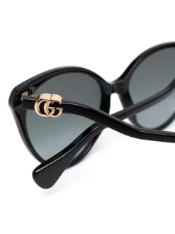 Gucci Eyewear Lunettes De Soleil à Monture Papillon Oversize 001 BLACK -Gucci Eyewear Soldes 2022 17436336 36119959 600