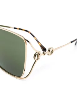 ( Nouvelle Collection ) Gucci Eyewear Lunettes De Soleil à Monture Carrée 003 GOLD -Gucci Eyewear Soldes 2022 17437147 36121493 600