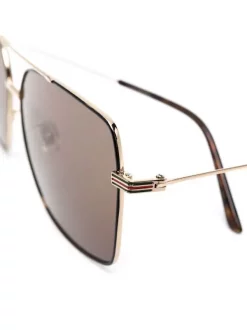 Gucci Eyewear Lunettes De Soleil à Monture Carrée Oversize Homme -Gucci Eyewear Soldes 2022 17437163 36121500 600