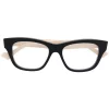 Gucci Eyewear Lunettes De Vue à Monture Papillon 002 BLACK BEIGE