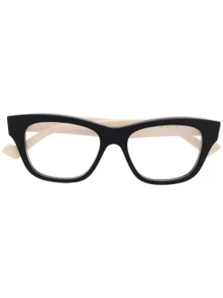 Gucci Eyewear Lunettes De Vue à Monture Papillon 002 BLACK BEIGE