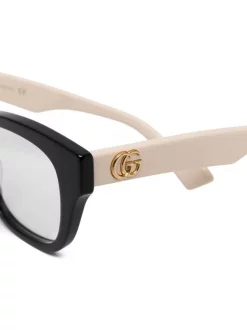 Gucci Eyewear Lunettes De Vue à Monture Papillon 002 BLACK BEIGE -Gucci Eyewear Soldes 2022 17437172 36121523 600