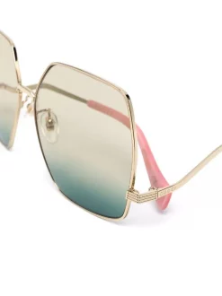 ( Nouvelle Collection ) Gucci Eyewear Lunettes De Soleil à Monture Oversize 001 GOLD -Gucci Eyewear Soldes 2022 17437173 36120857 600