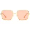 Gucci Eyewear Lunettes De Soleil à Monture Oversize Carrée 8066 -DORE/CRISTAL