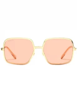 Gucci Eyewear Lunettes De Soleil à Monture Oversize Carrée 8066 -DORE/CRISTAL