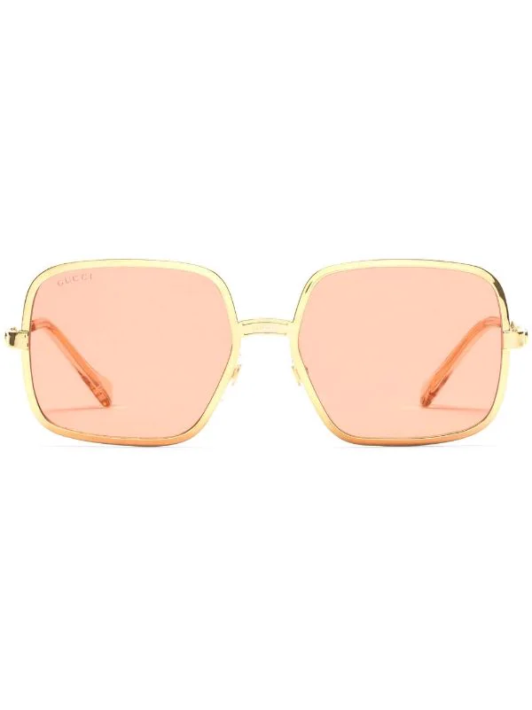 Gucci Eyewear Lunettes De Soleil à Monture Oversize Carrée 8066 -DORE/CRISTAL 1 Gucci Eyewear Lunettes De Soleil à Monture Oversize Carrée 8066 -DORE/CRISTAL