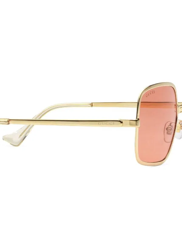 Gucci Eyewear Lunettes De Soleil à Monture Oversize Carrée 8066 -DORE/CRISTAL 3 Gucci Eyewear Lunettes De Soleil à Monture Oversize Carrée 8066 -DORE/CRISTAL – Image 3