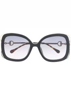 Gucci Eyewear Lunettes De Soleil Bicolores à Monture Oversize Femme